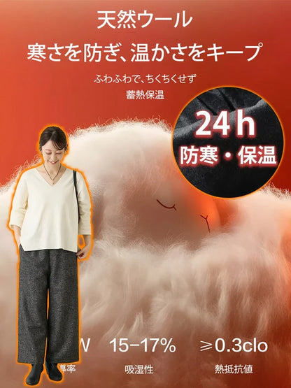 6色再入荷！在庫わずか、半額は1時間限定！秋冬のウールパンツ ハイウエスト
